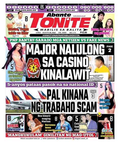 abante tonite front page|balita ngayon.